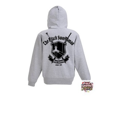 [COSPA] Sword Art Online Black Swordsman Zip Hoodie Mix Gray Black M Size