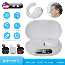 Wireless Bluetooth Ear Clip Bone Conduction Headphones Earbuds Sport Headset