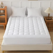 4 Inches Thick Mattress Topper Quilted Cooling Mattress Topper Pad