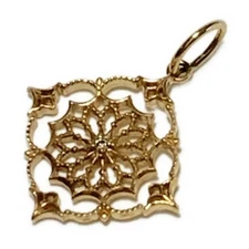 Auth agete - 10K Yellow Gold Diamond Pendant Head