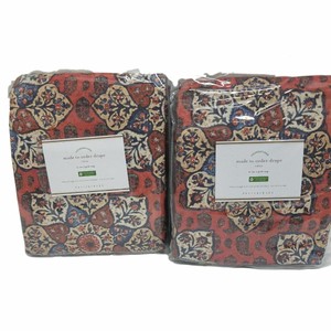 Pottery Barn Lyric Print Curtain Drapes 50x84 Set Of 2 Warm Multi Ebay