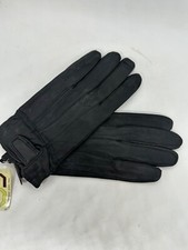 Giromy Samoni Black Genuine Leather Gloves Size Small Hook Loop Closure NWT