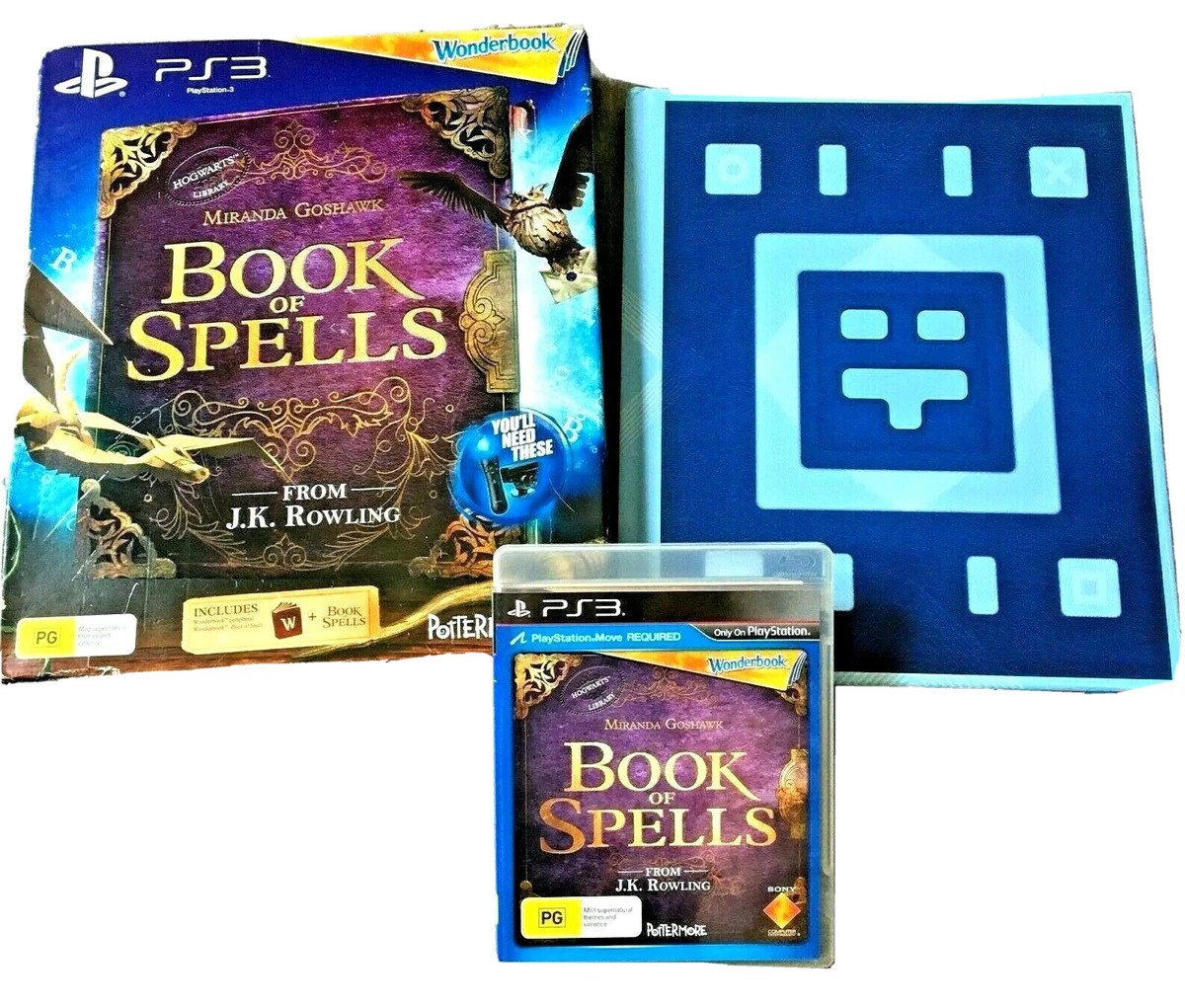 Wonderbook Book of Spells Game PS3 Box Set Interactive