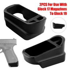 2pcs Magazine Base Plate Adapter for Glock 17 Magazine to Fit with Glock 19