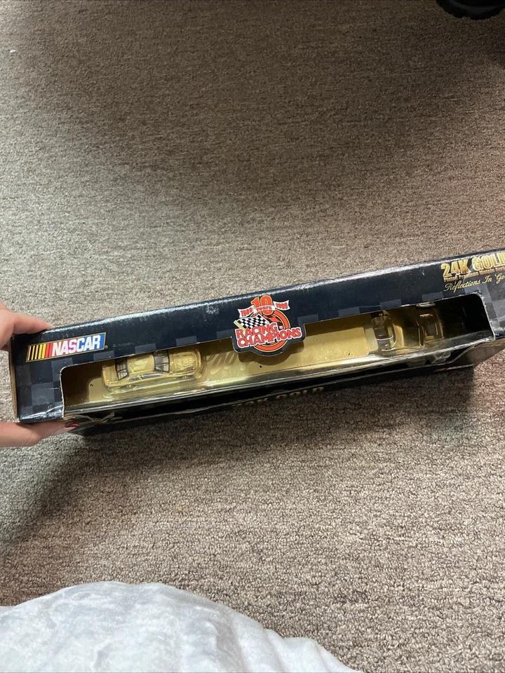 Racing Champions 24K gold Transporter with Nascar Bobby Hamilton Kodak #4 10 ann - Image 2 of 3