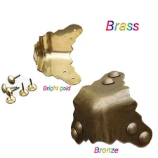 5.3cm Vintage Brass Corner Braces Bracket Furniture Tri Angle Code Retro Protect