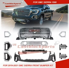 Fit 2019 2020 2021 GMC Sierra 1500 Front Bumper Complete Assembly with Fog Light