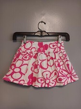 Gymboree Skort size 6 pink and white floral 100 Cotton
