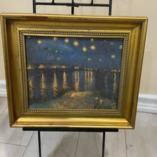 The Masterpiece Collection Reproduction On Canvas “Starry Night Over The Rhone”