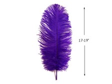 10 Pieces - 17-19" Purple Ostrich Drab Body Wing Feathers Centerpiece Costume