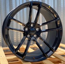 5x115 Dodge Redeye Wheels 20x9.5 Square Set Gloss Black Fit Challenger Charger