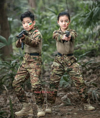 Kids Camo Tactical Combat Uniform Sets 