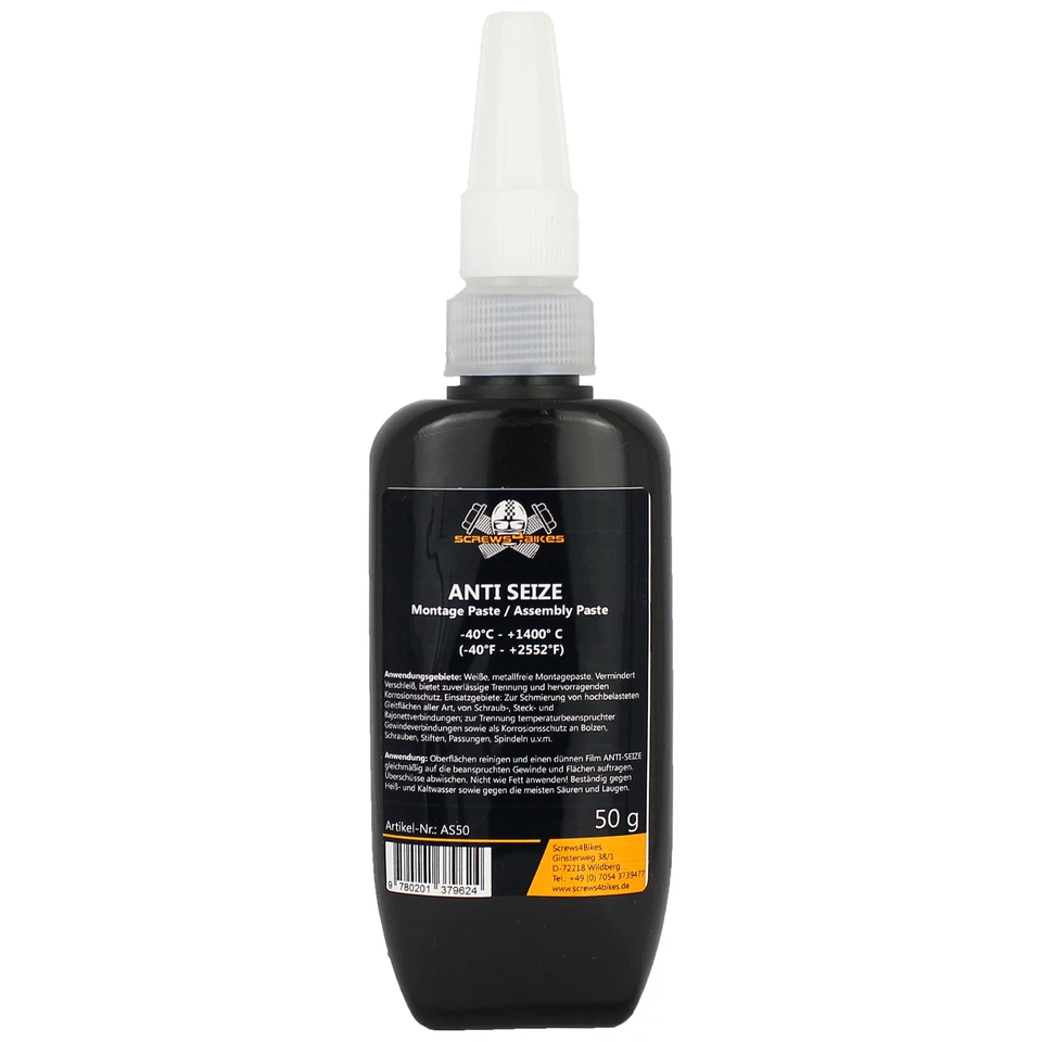 SCREWS4BIKES Anti-Seize Montagepaste für Schrauben | Keramikpaste | 50g | Paste Kupferfrei