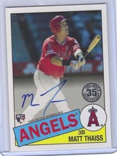 MATT THAISS 2020 TOPPS 1985 THROWBACK ROOKIE ON CARD AUTO RC #85A-MT