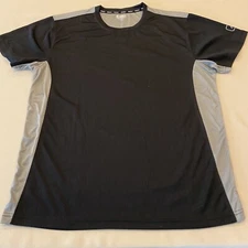 AND 1 Basketball Sz 2XL XXL Black  Grey Stop Sweating Me Polyester S/S Shirt