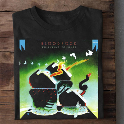 Bloodrock   Whirlwind Tongues Short Sleeve Cotton Black All Size Shirt AC1115