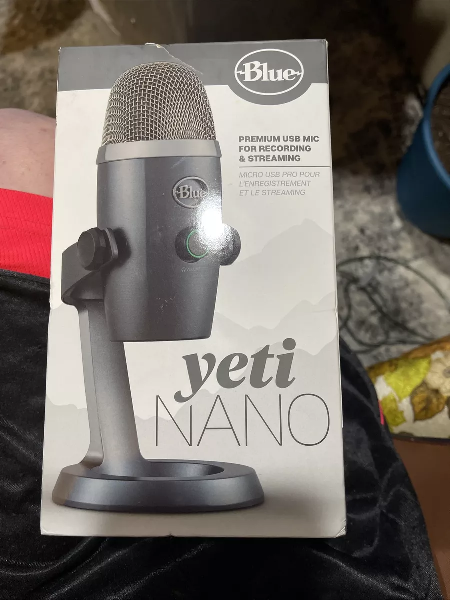 Blue Yeti Nano Microphone (Shadow Gray) with Knox Gear Boom Arm