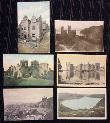 6 WELSH CASTLES Cymru  PC  Raglan Carnarvon Conway + Plas Mawr, Barmouth WALES