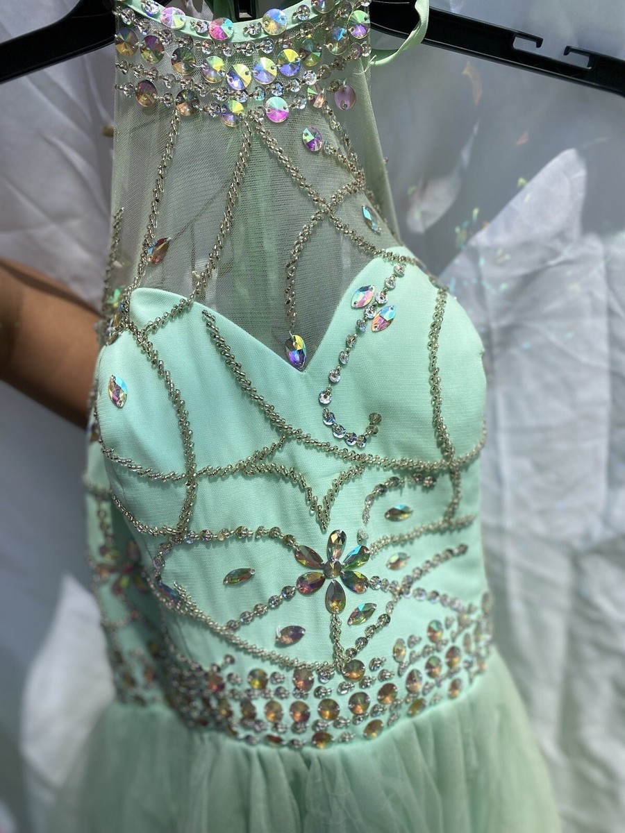 homecoming dresses baton rouge Nox Anabel T133 Backless Tiered Homecoming Dress Sage Green / 6
