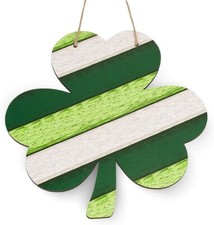 St Patricks Day Door Decorations, Shamrock Wooden Sign for Saint Patrick's...