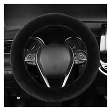 Kewucn Fuzzy Car Steering Wheel Cover Fluffy Soft Fur Wheel Protector for War...