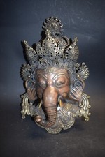 Ganesha Maske mit Krone-Tibet, Bronze, 39cm
