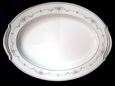 Noritake Fairmont 6102 Platinum 16'' Serving Platter China  