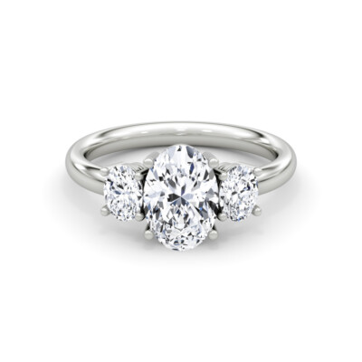 14k Ring D VVS2 3.60 Ct Oval Lab-created Diamond IGI Certification Love Gift