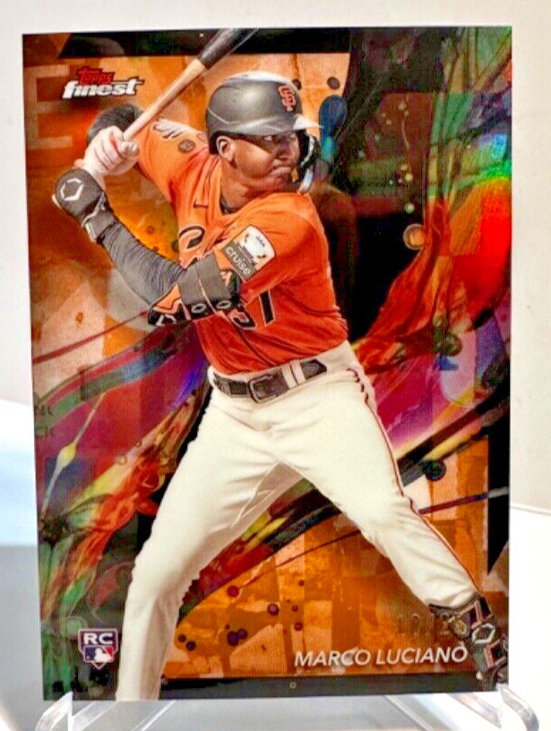 2024 Topps Finest MARCO LUCIANO #42 ROOKIE ORANGE REFRACTOR RC #10/25