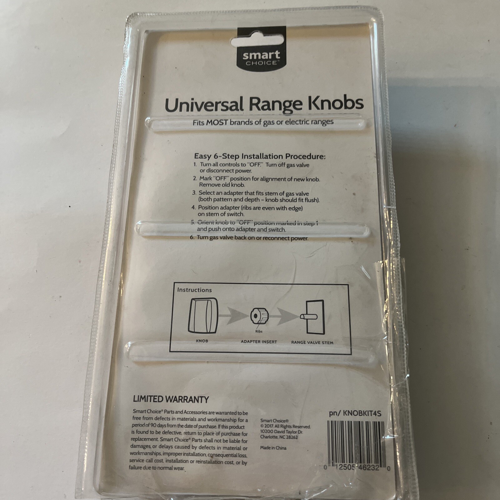Smart Choice Universal Range Knob Kit Gas and Electric Cooking Ranges
