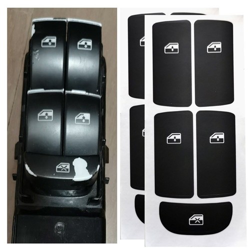 Repair Set of Control Button Decals for SAAB 9 3 (03 12) Vinyl Overlay Stickers - Picture 5 of 7
