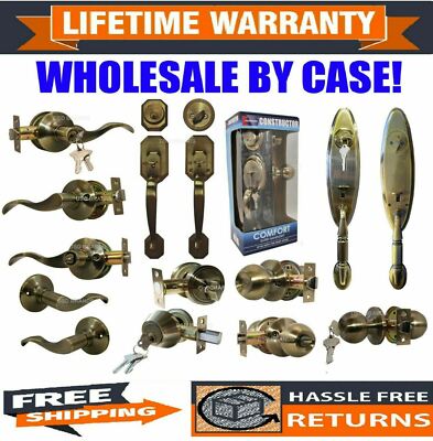 Wholesale Door Lock Sets Handle Knob Entry Passage Privacy Antique Bronze