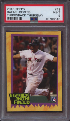 2018 Topps Throwback Thursday 49 Rafael Devers PSA 9 Mint | eBay
