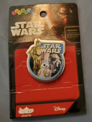 NIP!- RARE! STAR WARS JIBBITZ by Crocs Metal SHOE CHARM W/R2D2 3CPO BB-8