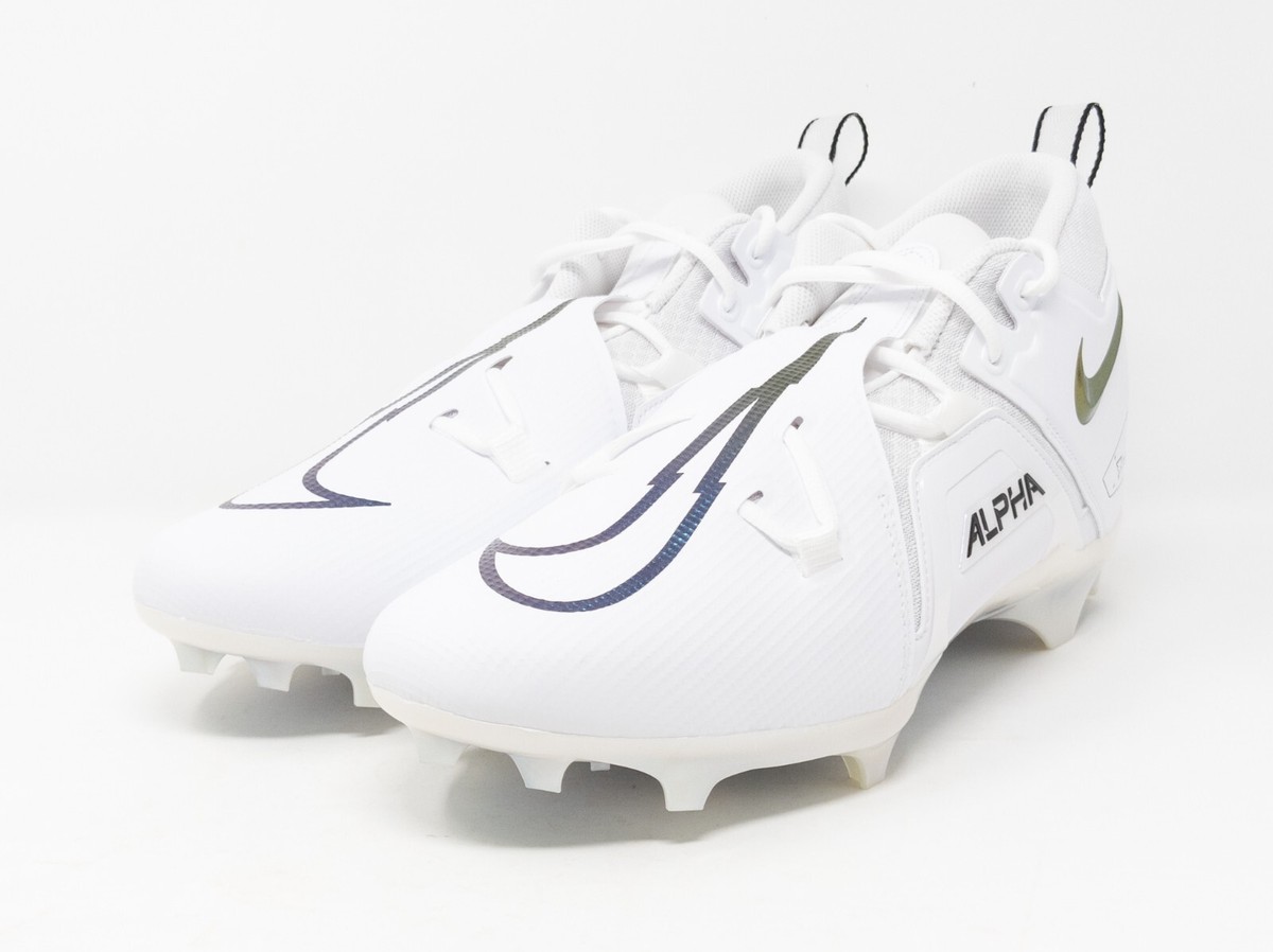 Sz 12.5] Nike Alpha Menace Pro 3 Football Cleats White Gold  display picture 3