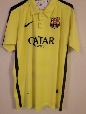 Authentic QATAR AIRWAYS Nike Barcelona LIONEL MESSI #10 Soccer XL