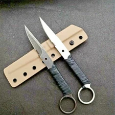 Fixed Blade Knife Tactical Outdoor Hunting Survival Knife Harpoon with K Sheath