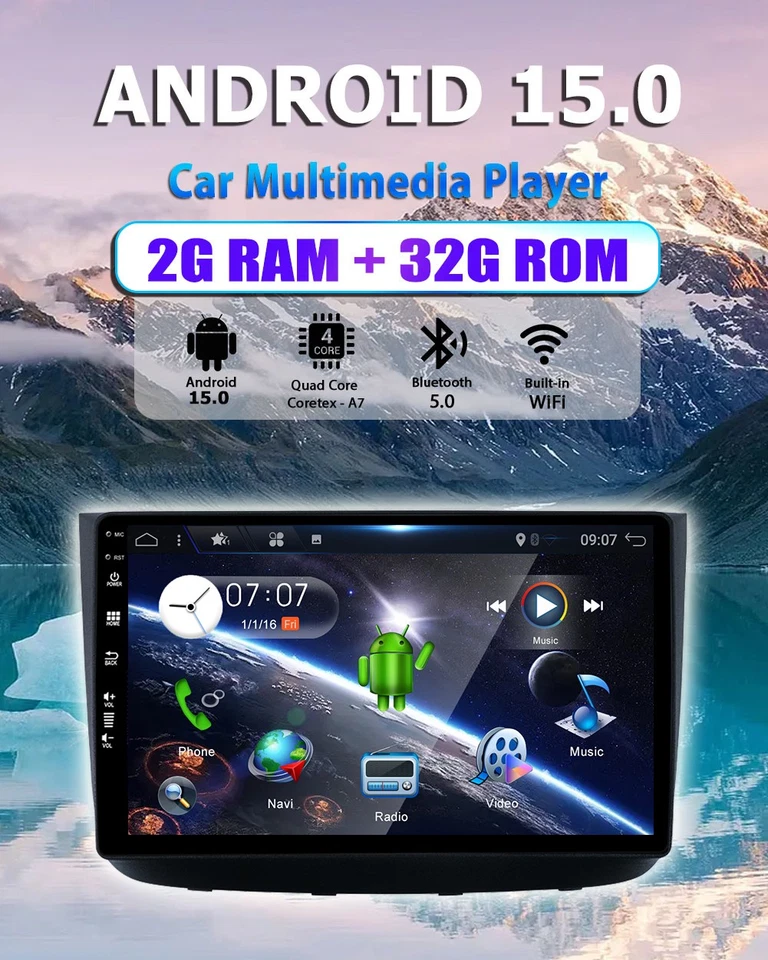 Autoradio Navigatore Android15 CarPlay Per Mercedes-Benz Vito Viano W639 2004-14 - Immagine 3 di 4