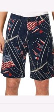Polo Ralph Lauren Nautical Shorts Size 34 Americana Sailing Flags Coastal Beach