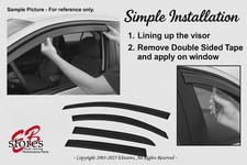 Tape-on Rain Guard Window Visor Jet Black 4pcs For 2009-2013 Kia Forte