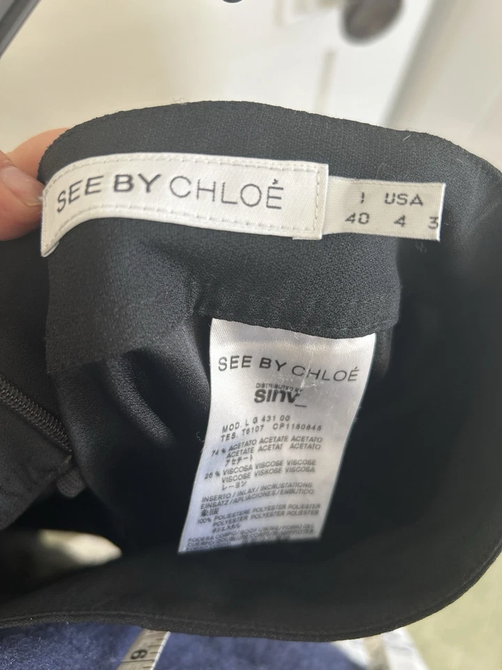 See by Chloe Vintage Black Twist Front Skirt - Image 3 of 3