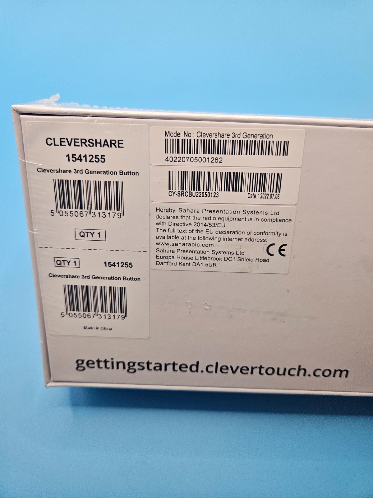 (9) Clevertouch Clevershare 1541255 3 button/dongle - Screen Share - New/Sealed
