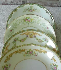 Vintage Mismatched China Soup Bowls (4) Pasta Salad Dessert 7 1/4" - 7 3/4"