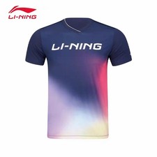 Li Ning Table Tennis Badminton T-shirt Men's Sports Short Sleeve Tee Top 041504