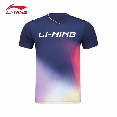 Li Ning Table Tennis Badminton T-shirt Men's Sports Short Sleeve Tee Top 041504