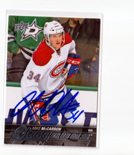 MIKE MCCARRON autographed '15/16 MONTREAL CANADIENS