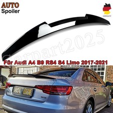 Heckspoiler für Audi A4 B9 Limo 17-24 Heckflügel Spoiler Schwarz Glanz M4 Style