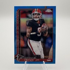 2025 Topps Chrome Blue Refractor Michael Penix Jr. /150 #15 Atlanta Falcons