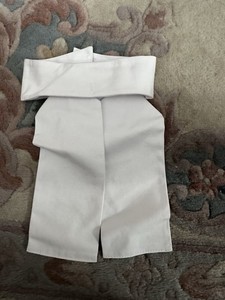 White Stock Tie For Grand Prix Size M 100% Cotton