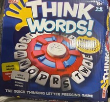 IDEAL Think Words The Quick Thinking Letter Pressing Game - Opened Unused Xmas 